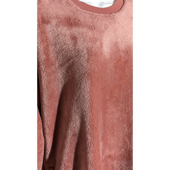 SO Velvet Plush Pullover Top Crewneck Long Sleeve Sweatshirt Casual Comfy Small - Picture 2 of 6